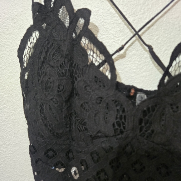 Free People One NWT Adella Bralette Black Large - Picture 5 of 13